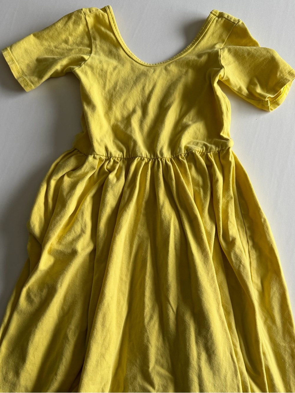Alice + Ames Girls' Bright Yellow Twirl Dress